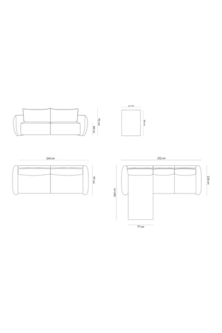 Canapé d’angle droit convertible Eris - Rouge brique - 4 places - En tissu chenille