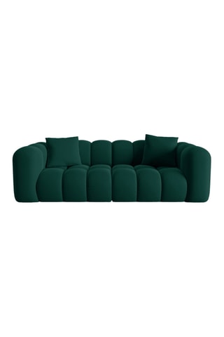 Canapé modulable Halley - Vert foncé - 3 places - En tissu velours