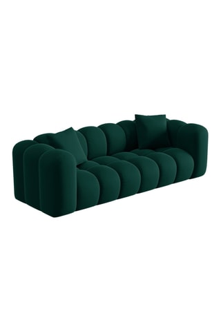 Canapé modulable Halley - Vert foncé - 3 places - En tissu velours