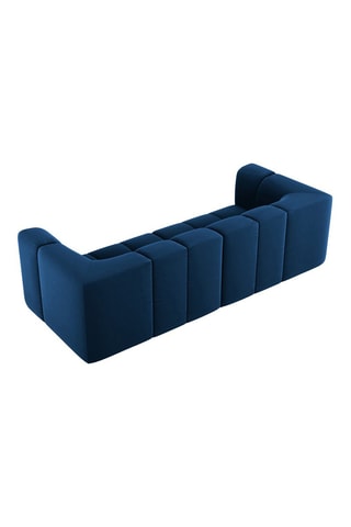 Canapé Adams - Bleu marine - 3 places - Toucher velours