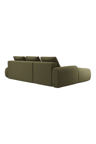 Canapé d'angle gauche convertible Kimi - Vert foncé - 4 places - En polyester