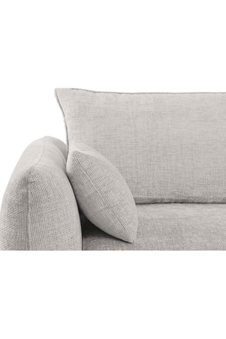 Canapé convertible avec coffre de rangement Matera - Gris clair - 3 places - En tissu chenille