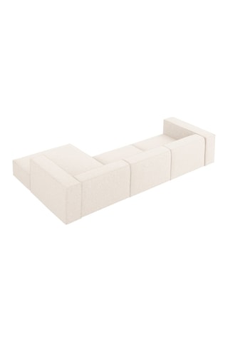 Canapé d'angle droit Arendal - Beige clair - 4 places - Tissu chenille