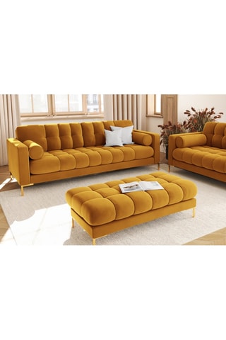 Canapé Bali - Jaune - 3 places - Toucher velours