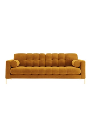 Canapé Bali - Jaune - 3 places - Toucher velours