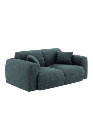 Canapé Nolio - Bleu pétrole - 2 places - Tissu chenille