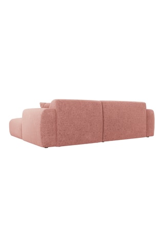 Canapé d’angle gauche Nolio - Rose - 4 places - En polyester