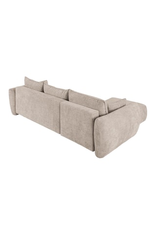 Canapé d'angle gauche convertible avec coffre de rangement Matera - Beige