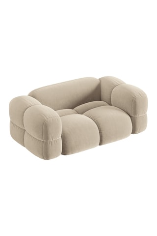 Canapé Loretto - Beige clair - 2 places - Toucher velours