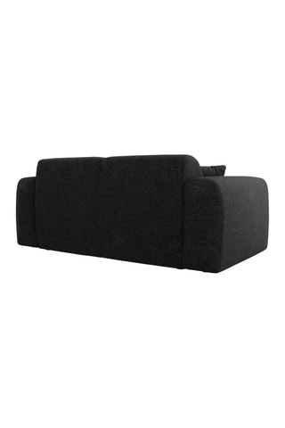 Canapé Nolio - Noir - 2 places - En tissu chenille - Toucher soie