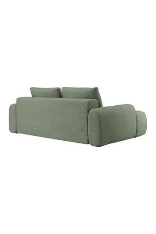 Canapé convertible Linz - Vert olive foncé - 4 places - En tissu structurel