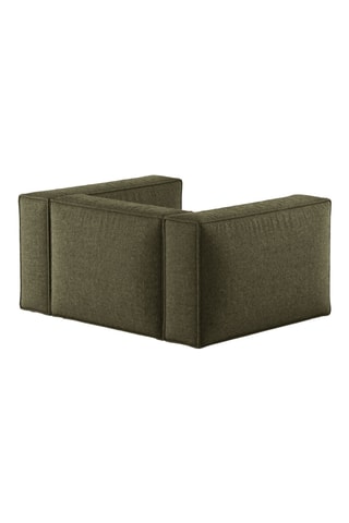 Fauteuil Aveiro - Vert olive - En tissu chenille