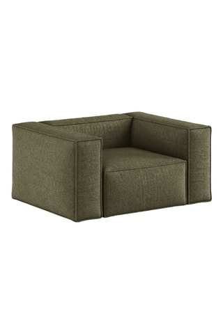 Fauteuil Aveiro - Vert olive - En tissu chenille