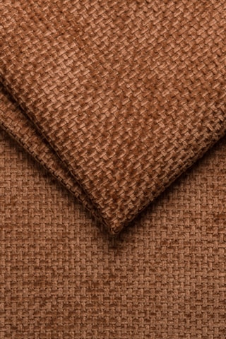 Canapé d'angle droit Aveiro - Marron - 3 places - En tissu chenille