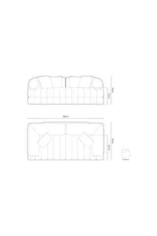 Canapé convertible - Marron - 3 places - En tissu velours