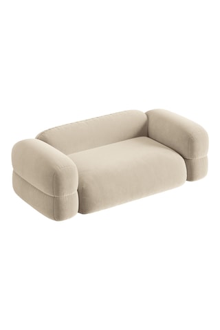 Canapé Roger - Beige - 3 places - En tissu velours