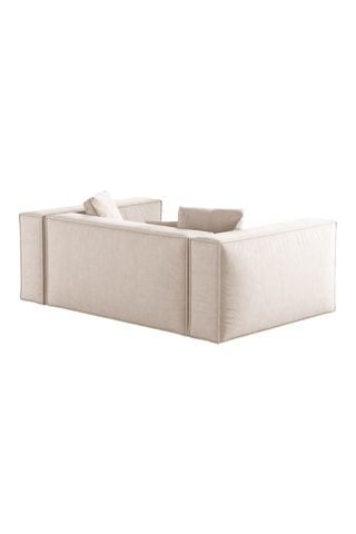 Canapé Aveiro - Beige - 2 places - En tissu structurel