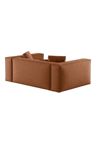 Canapé Aveiro - Marron - 2 places - En tissu chenille