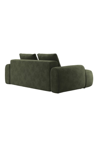 Canapé Linz - Vert foncé - 3 places - En tissu velours