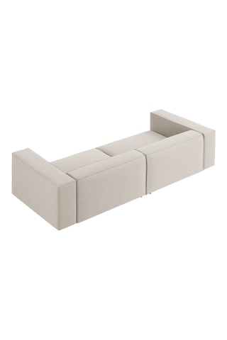 Canapé Arendal - Écru - 4 places - En tissu velours