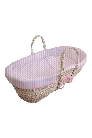 Capazo y soporte Palme - Blanco y rojo - 28 x 74 x 23 cm  - Desde recién nacido - Hasta 6 meses