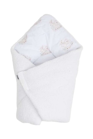 Manta polar 2 en 1 - Blanco - De recién nacido a 36 meses - 65 x 65 cm