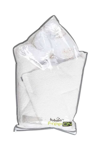 Manta polar 2 en 1 - Blanco - De recién nacido a 36 meses - 65 x 65 cm