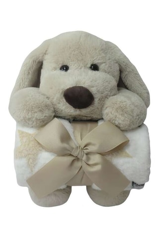 Perro de peluche y manta polar - Desde recién nacido