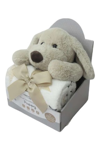 Perro de peluche y manta polar - Desde recién nacido