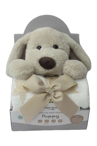 Perro de peluche y manta polar - Desde recién nacido