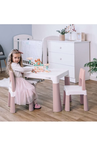 Mesa y 2 sillas - 78 x 49 x 50/28 x 55 x 28 cm - De 12 a 48 meses