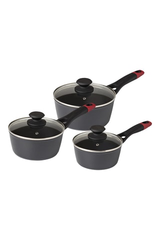 3 cazos con tapa Optima - 16/18/20 cm - 1,2/1,6/2,3 l