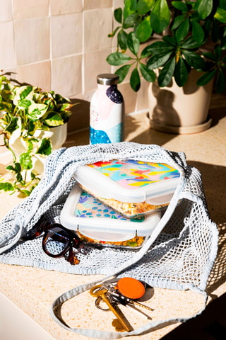 2 fiambreras rectangulares de vidrio de borosilicato Pyrex® con tapa Cook & Go - 0,8 l