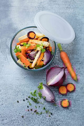 Fiambrera redonda de vidrio de borosilicato Cook & Freeze - 1,1 l