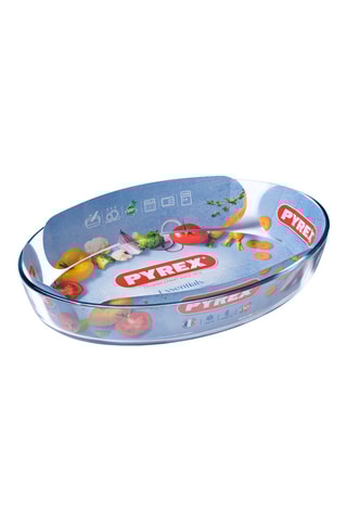 Fuente ovalada de vidrio de borosilicato Essentials - 35 x 24 cm