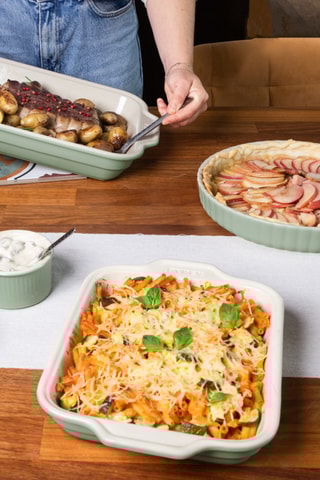 Fuente rectangular de cerámica para horno Pyrex Création - 37 x 28 cm