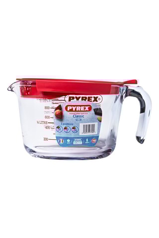 Jarra medidora de vidrio de borosilicato con tapa Classic - 1 l