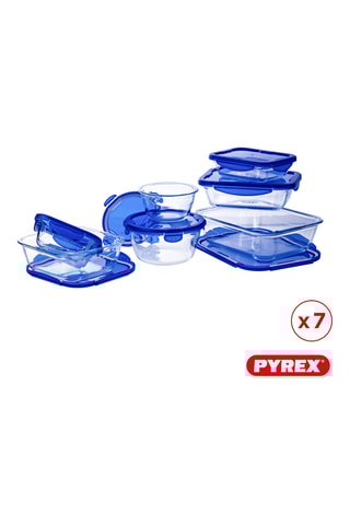 7 fiambreras de vidrio de borosilicato Cook & Go - De 0,8 a 3,3 l