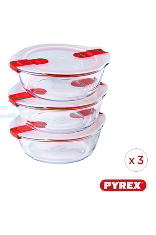3 fiambreras de vidrio de borosilicato Cook & Heat - 3 x 1,1 l