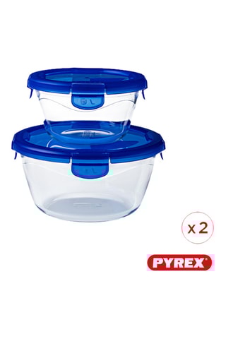 2 fiambreras de vidrio de borosilicato con tapa Cook&Go - 70 cl y 1,6 l