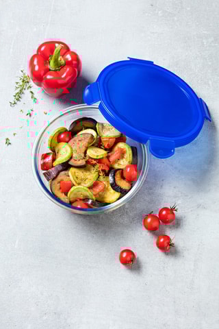 2 fiambreras de vidrio de borosilicato con tapa Cook&Go - 70 cl y 1,6 l