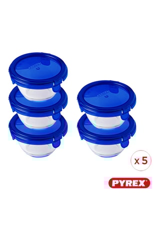 5 fiambreras de vidrio de borosilicato con tapa Cook&Go - 20 cl