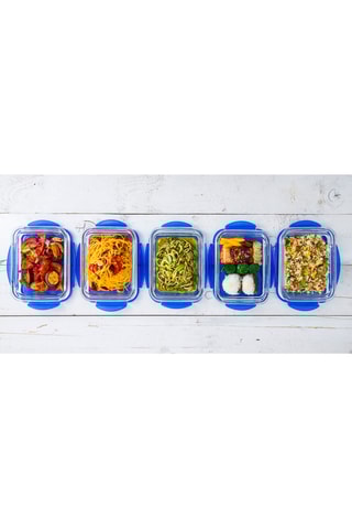 5 fiambreras de vidrio de borosilicato - 0,8 l