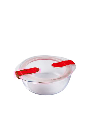 3 X Caixas de conservação redondas em vidro borossilicato Cook & Heat - 1,1 l