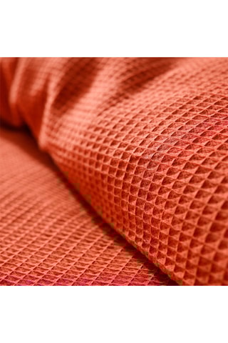 Conjunto de edredão em algodão colmeia 57 fios/cm² - Terracota