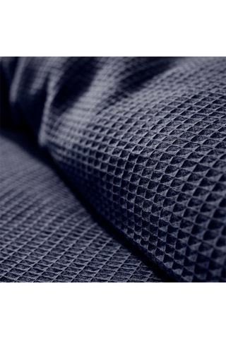 Conjunto de edredão em algodão colmeia 57 fios/cm² - Azul-escuro