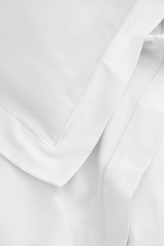 Lençol-capa em cetim de algodão 120 fios/cm² Prestige - Branco