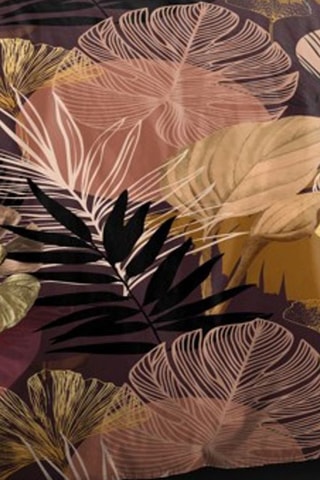 Conjunto de lençóis Palm - Cinzento e dourado