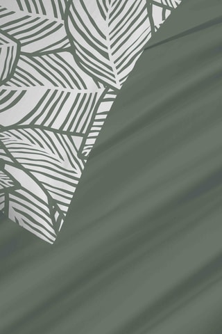 Conjunto de edredão em algodão 57 fios/cm² Fira - Verde e branco