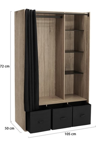 Armoire - Noir et imitation bois